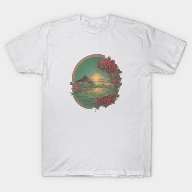 Daisies Minimalist Retro Vintage Positive Flora T-Shirt by Flowering Away